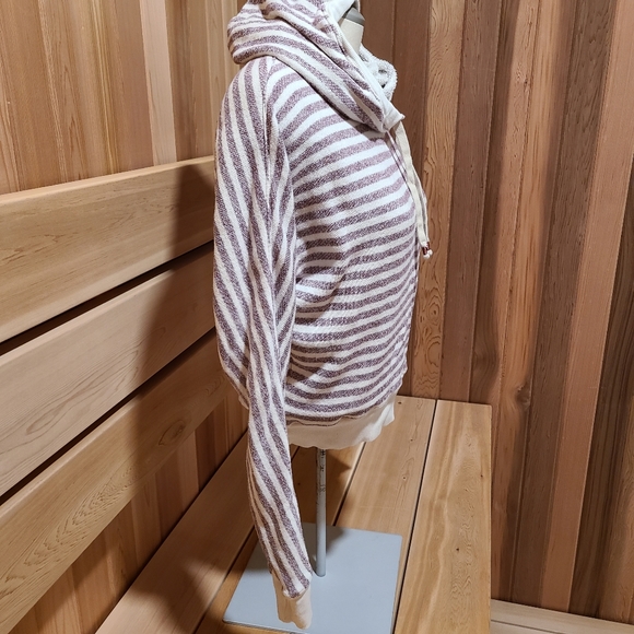 TNA Purple stripe pullover hoodie/ size XS - Picture 2 of 10